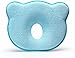 Babykissen Gegen Plattkopf, Babykissen Plagiozephalie aus Memory Foam, Anti Flachkopf Babykopfkissen für Neugeborene, Neck-Protector für Kinder Bett Schlafen Kinderwagen Autositz Geschenk-Blau