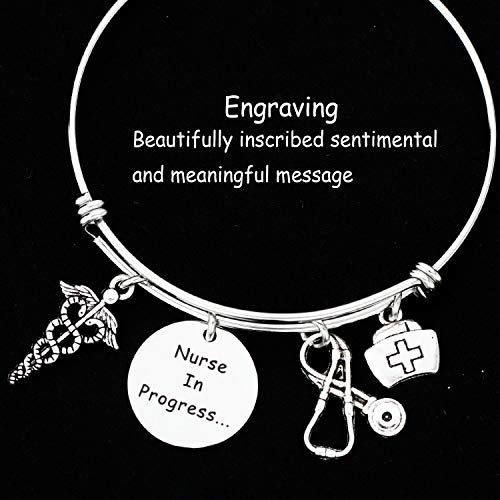 Kivosliviz Nursing Student Bracelet Jewelry Nurse Progress Future Nurse Gifts2