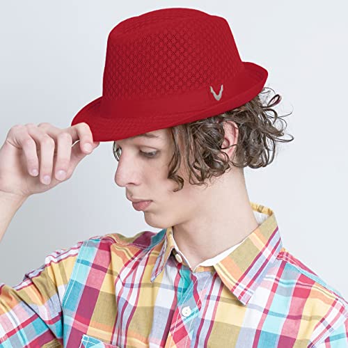 Image of The Hat Depot Light Weight Classic Soft Cool Mesh Crushable Fedora hat