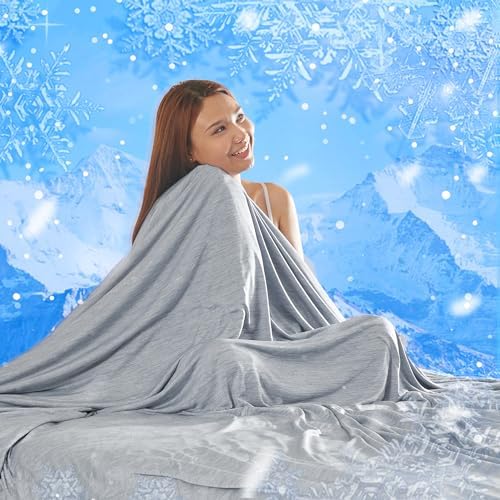 1. Bild von MH MYLUNE HOME Kühldecke Ultra Leichte Sommerdecke, Arc-Chill Q-Max>0.458, 2in1 Kühlende Bettdecke 150x200 Sommerbettdecke Kuscheldecke Wohndecke Reisedecke Cooling Blanket (grau, 150 x 200 cm) 150 x 200 cm