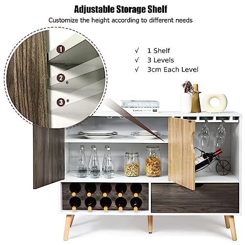 Mueble bufé de madera independiente con soluciones de almacenamiento 6
