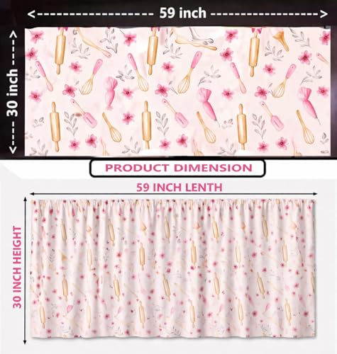 Image of Barebeauty Premium Printed Kitchen Sink Curtain | Kitchen Under Sink Curtain | Decorative Cabinet Cover | Washable & Dustproof | Modern Curtain (2, Design-4)