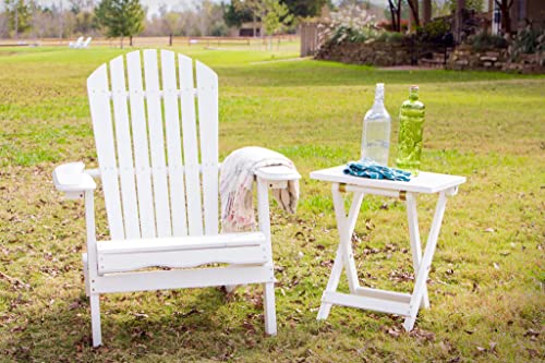 Leigh Country Folding White Adirondack Chair for Patio, Deck or Yard - Thumbnail 2