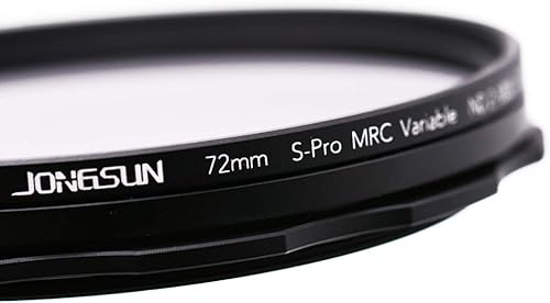 Miniatura 6 de Filtro ND variable de 2.835 in, S-Pro MRC de 16 capas de nano recubrimientos, más de 10 paradas ND2-ND1000 ajuste continuo graduado, kit de paño de