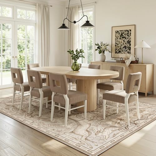 Tapete decorativo beige Boho 8x10 Lahome miniatura 2