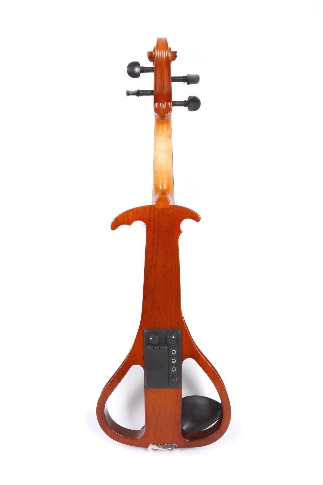 Violino Elettrico a 4 Corde 4/4 Violino Silenzioso di Dimensioni Standard con Accessori in Ebano Custodia Marrone (Violino Elettrico 4/4) (Violino Elettrico 4/4)