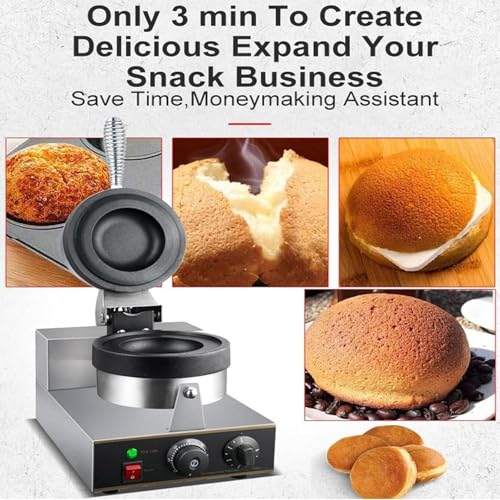 Prensa para Hamburguesas y Prensa eléctrica para paninis con Temperatura Ajustable de 50 a 300 ℃, gofrera Antiadherente para Helados y postres.,