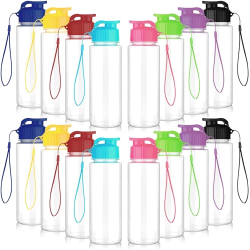 LYDTICK 16 Pack Bulk Water Bottles-17oz Plastic Sports Water Bottles for Kids and Adults Leak Proof,...