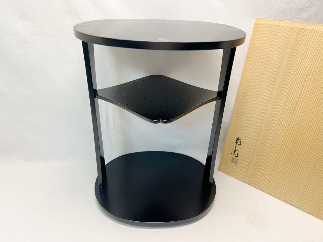 Amazon.co.jp: 茶道具 南斎造 青貝象嵌 2段式 七宝卓 裏千家 共箱