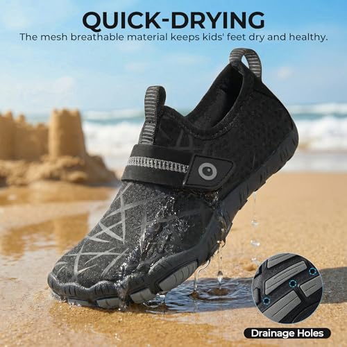 Image of SEEKWAY Barefoot Water Shoes for Kids - Wide Toe Box and Quick-Dry Sand Shoes Toddler for Hiking Swim Beach Pool Kayak Sport Accessories, Camping Essentials Must-Haves for Boys Girls Sizes