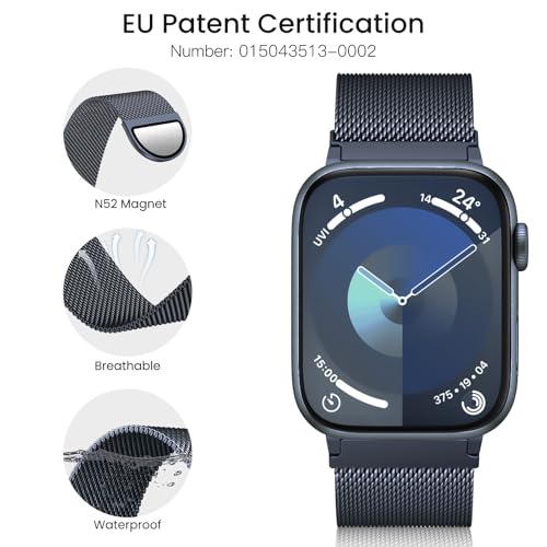 Image of Original Metal Milanese Loop Compatible with Apple Watch Band for Women Men