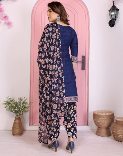 Image of Yashika Unstiched Crepe dress materials | Crepe Salwar Suit for women with dupatta | suit material for women unstitched