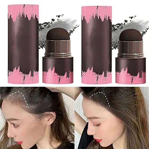 2 Pcs Hairline Shadow Powder Stick, Hair Shading Sponge Pen, Hairline Powder Stick, Waterproof Hair Root Concealer for Thinning Hair Root Quick Cover Hair Root