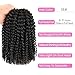 Marlybob Crochet Hair - 8 Inch Passion Twist, Afro Kinky-Curly Hair For Black Women (Black, 9 Bundles)