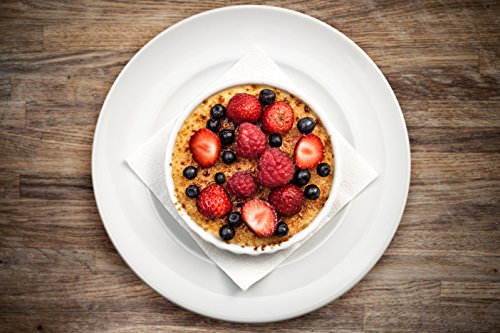 HIC Round Creme Brulee, Fine White Porcelain, 5 x 1-Inch, Set of 6