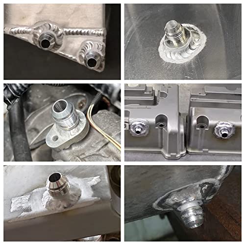 4 Raccorderie AN6 Maschio In Alluminio 6061-T6 Da Saldare - Billet Bung Per Tubi AN6