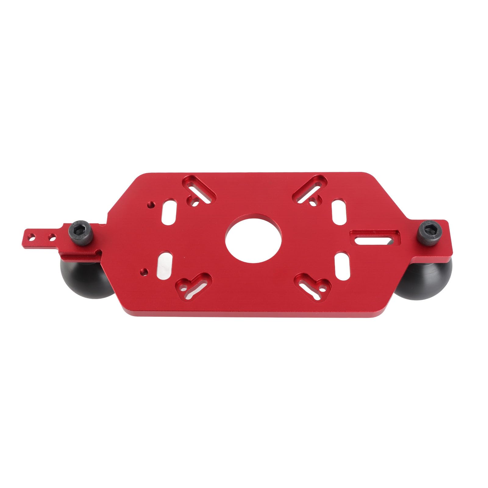 Base de enrutador, placa Base de guía de enrutador de aleación de aluminio Universal con mango doble para ranurado de fresado de recorte de madera