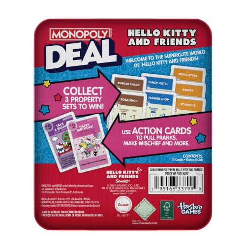 Monopoly Deal: Hello Kitty and Friends Edition Card Game - image 2