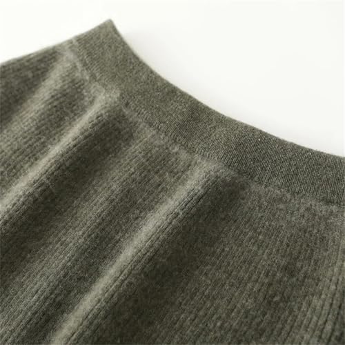 Women Merino Wool Skirt Autumn Winter Solid Elastic Waist Versatile Office Lady Knit Skirt3