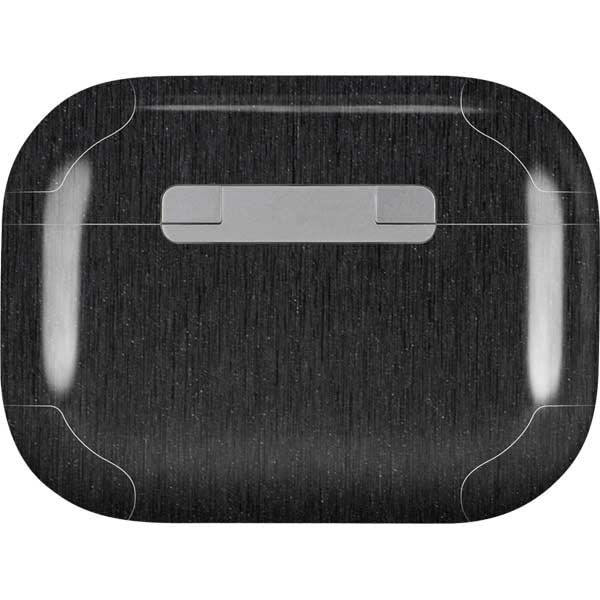 Skinit Decal Audio Skin Compatible with AirPods Pro 2nd Gen - Officially Licensed Black Brushed Steel Texture Design