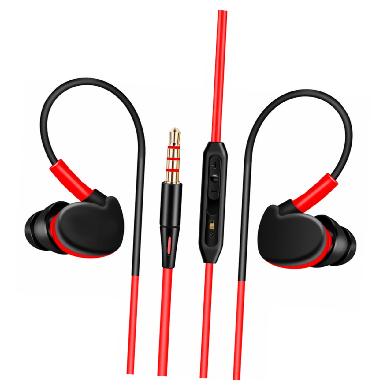 Earbuds Enhanced Bass and Microphone for Sports -Ear Headphones for Running and Gym Workouts