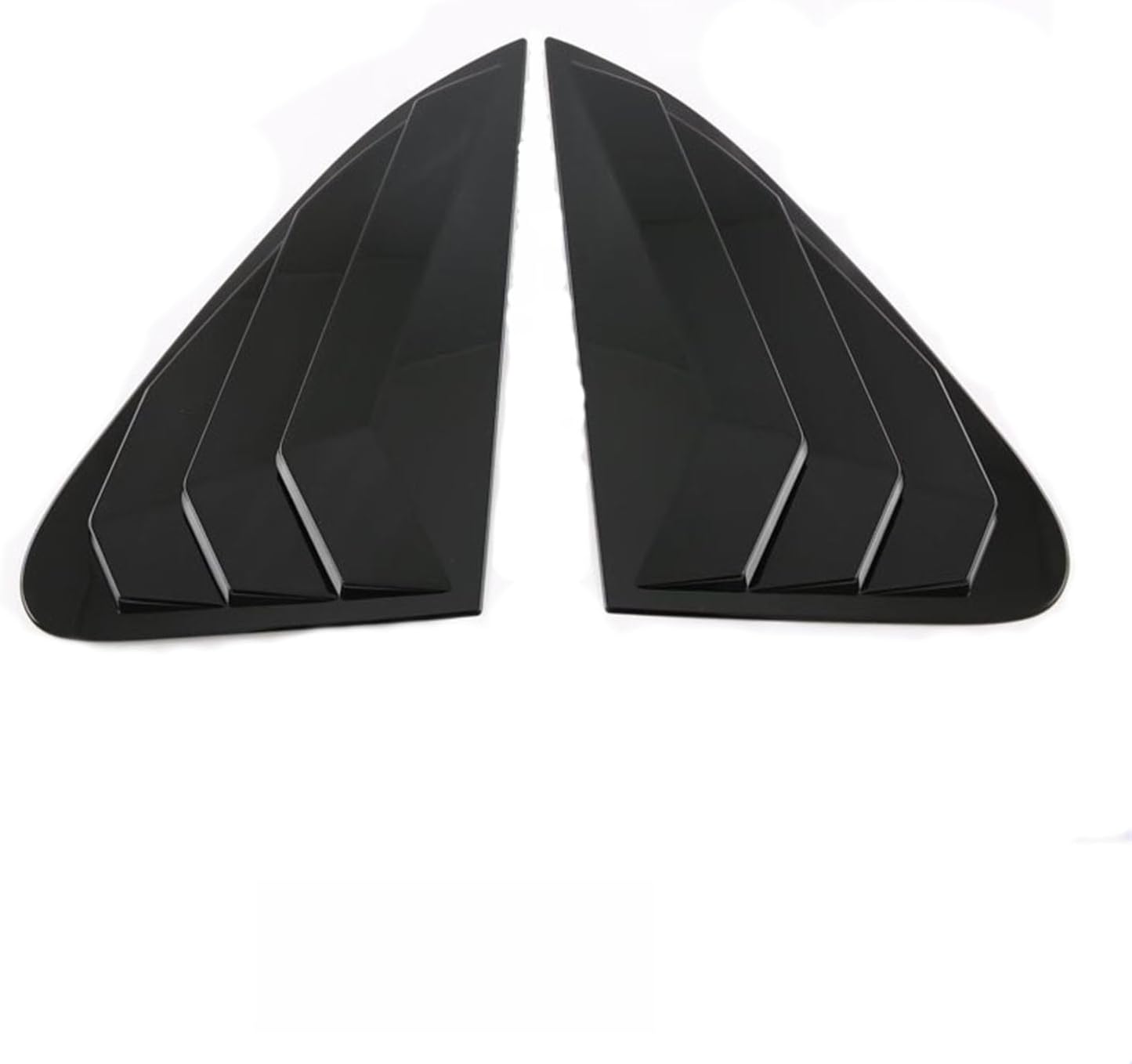 2pcs Car Rear Side Window Louvers for ZR-V 2022,Car Rear Window Shutter Cover Trim Window Louver Side Trim Decoration Sticker,B-Glossy Black