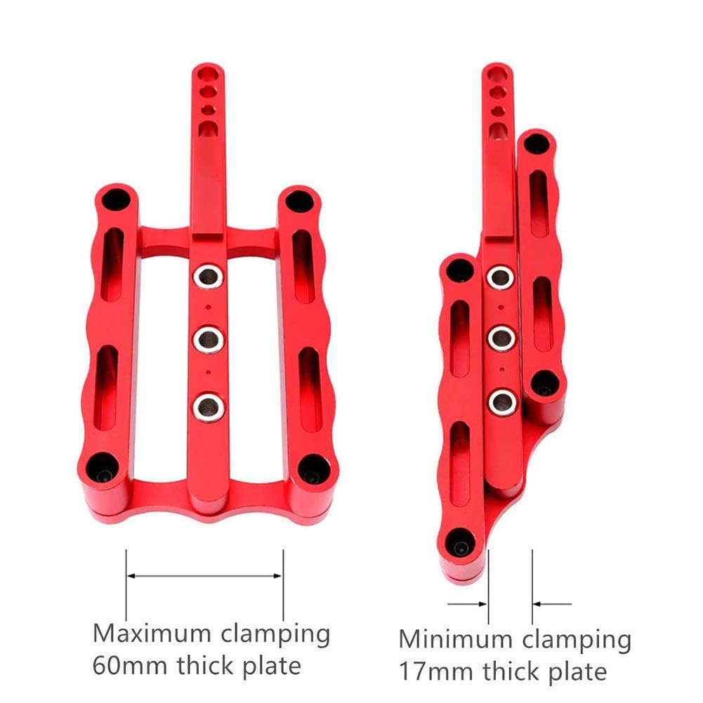 CDIYTOOL Selbstzentrierendes Dübelschablonen Set, 6/8/10mm, Holzdübel Bohrvorrichtung, Holzbearbeitung,Positionierer,Werkzeug, Bohrvorrichtung, Holzdübellocher, Lokalisierer, Tischlerwerkzeuge, 13pcs