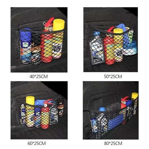 Filet de coffre voiture 80x25cm en maille extensible universelle