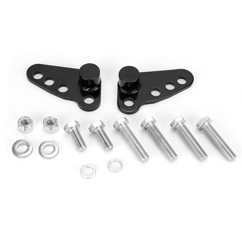 Adjustable Shock Lowering Adjustment Kit for Motorcycle, Motorcycle Modification Kit, Heavy Duty Iron Lowering Blocks with Screws and Nuts, Fits for Touring Motorcycles, Easy Insta