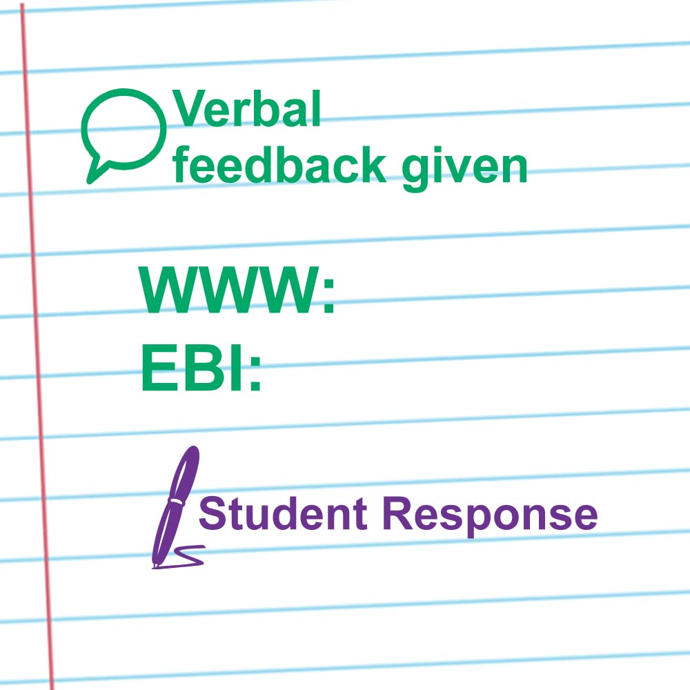 Verbal Feedback Given, WWW / EBI, Student Response Xstamper 3-in-1 Twist Stamp Set