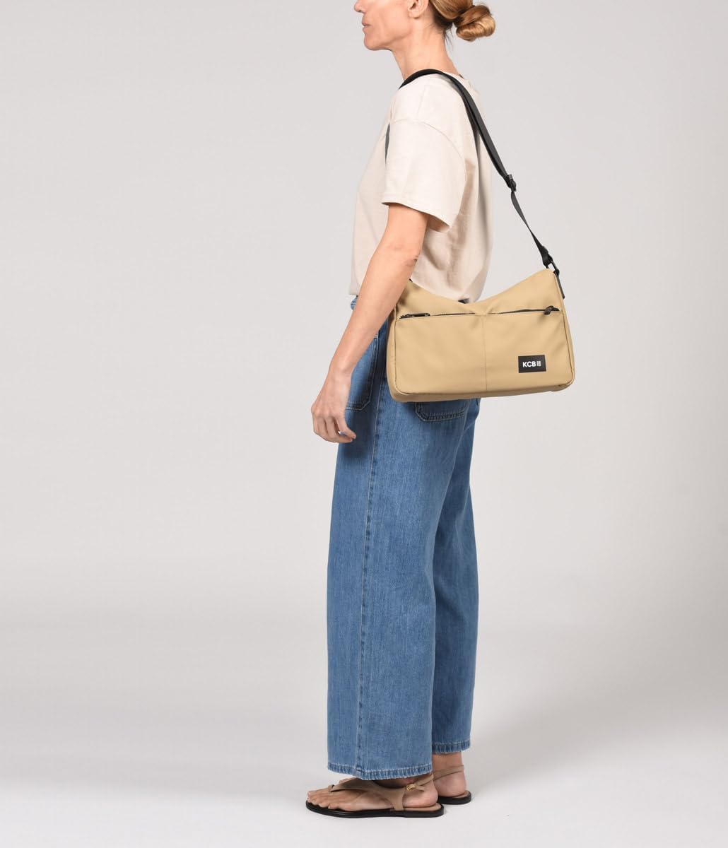 KCB Large Dual Crossbody Bag | Large Capacity and Organization | Multipurpose Zippered Pockets | Sturdy Material | Adjustable Handles | 100% Vegan image 3