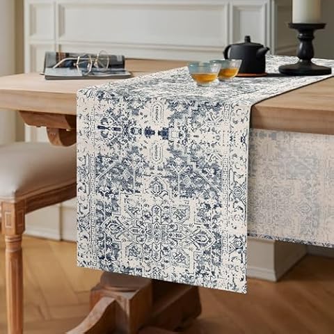 Chicamy Modern Abstract Geometric Table Runner Cover