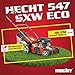 HECHT 5IN1 Rasenmäher Benzin – Bequemer Selbstantrieb - Für Flächen bis 1000 m² - Starker 4 Takt Motor mit 46 cm Schnittbreite – Radantrieb – Mulchfunktion – Seitenauswurf - Rasenmäher Benzin