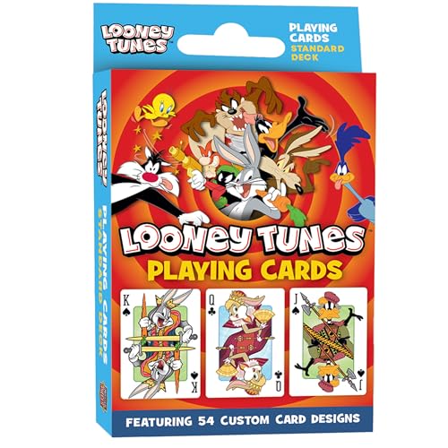 Masterpieces Looney Tunes Playing Cards Deck - 54 Cartoon Cards for Kids - Ages 4+