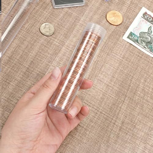 Set de 40 Tubos Plásticos Transparentes para Monedas miniatura 7