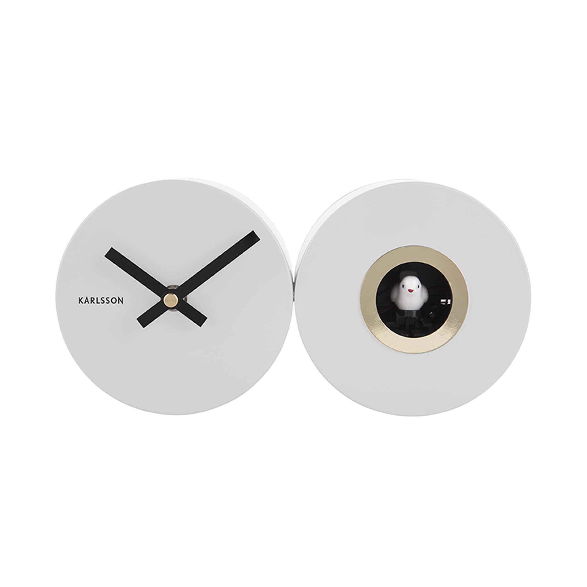 Karlsson Reloj de pared Duo Cuckoo - Blanco (KA5789WH)