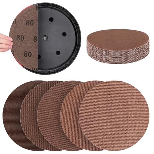 UMXIUO - UMXIUO Lot de 25 Disque Abrasif 225 mm en Maille, Grain 80/120/180/240/320, Papier à Poncer Anti-colmatage pour Ponceuse Girafe, Ponceuse Plâtre, Ponceuse Murale - -7%