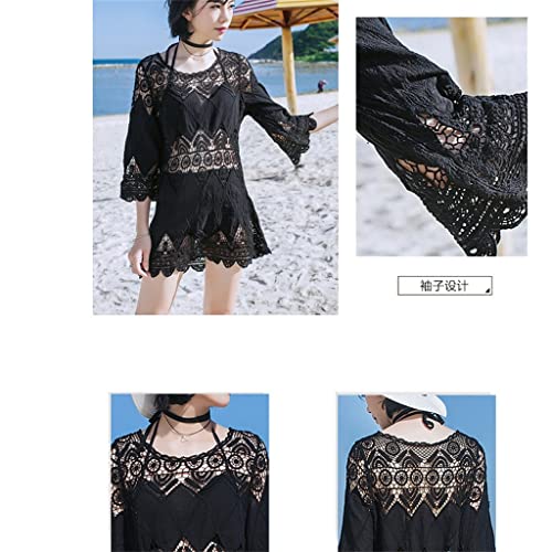 Jacket de traje de baño con encaje hueco transpirable estilo boho b 7