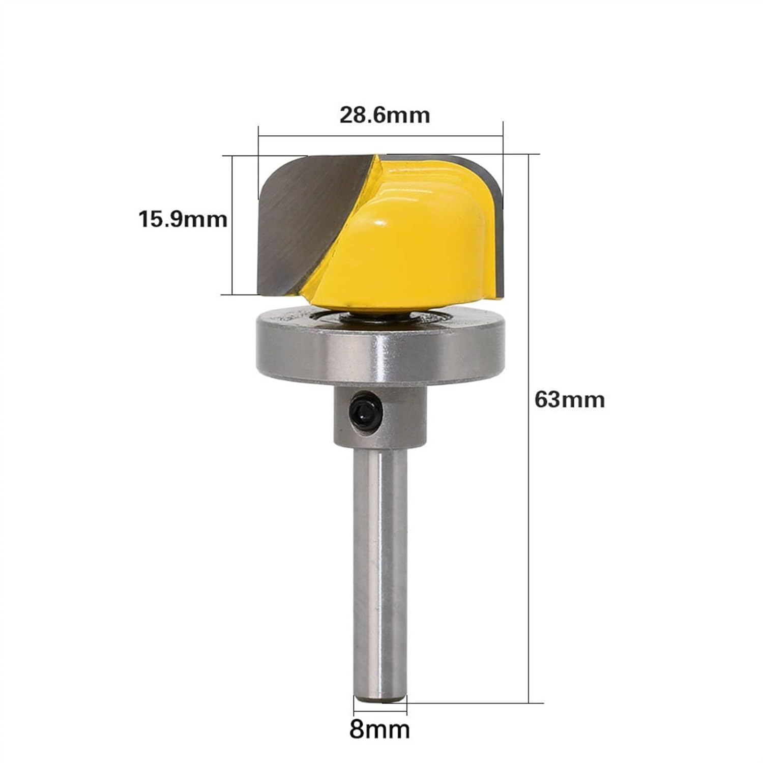 8mm Shank 1-1/8 Diameter Bowl Tray Template Router Bit 1Pcs