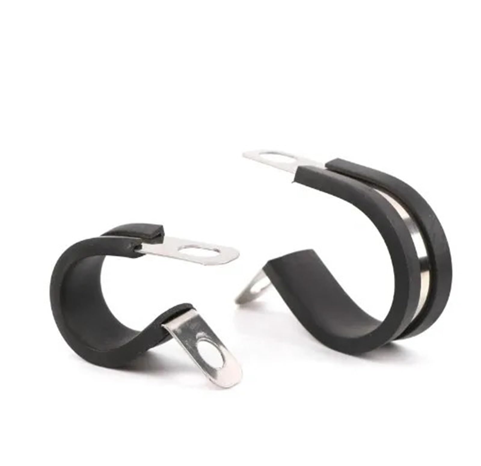 Lot de 2 colliers de serrage en acier inoxydable 304 avec revêtement en