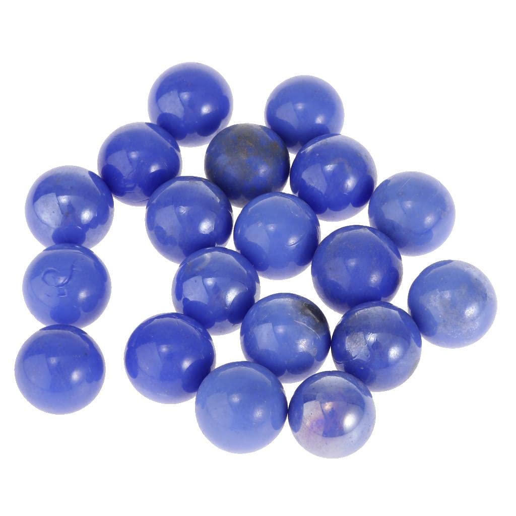 MYADDICTION 20X 16Mm Clear Glass Marbles Kids Game Toy Vase Fish Tank Decor Blue-image-22