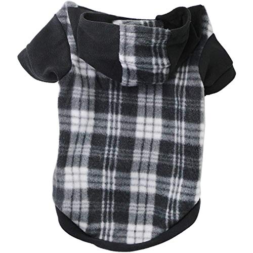 Dog Hoodie Pet Clothes Winter Coat, Comfortably Warm for Puppy Dog ??Pullover Fleece for Large and Medium-Sized Dogs and Cats,Black,L