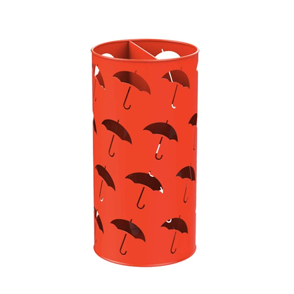 MOBYGKFY Fashion Wrought Iron Umbrella Stand Metal Carved Bucket Household Storage Rack