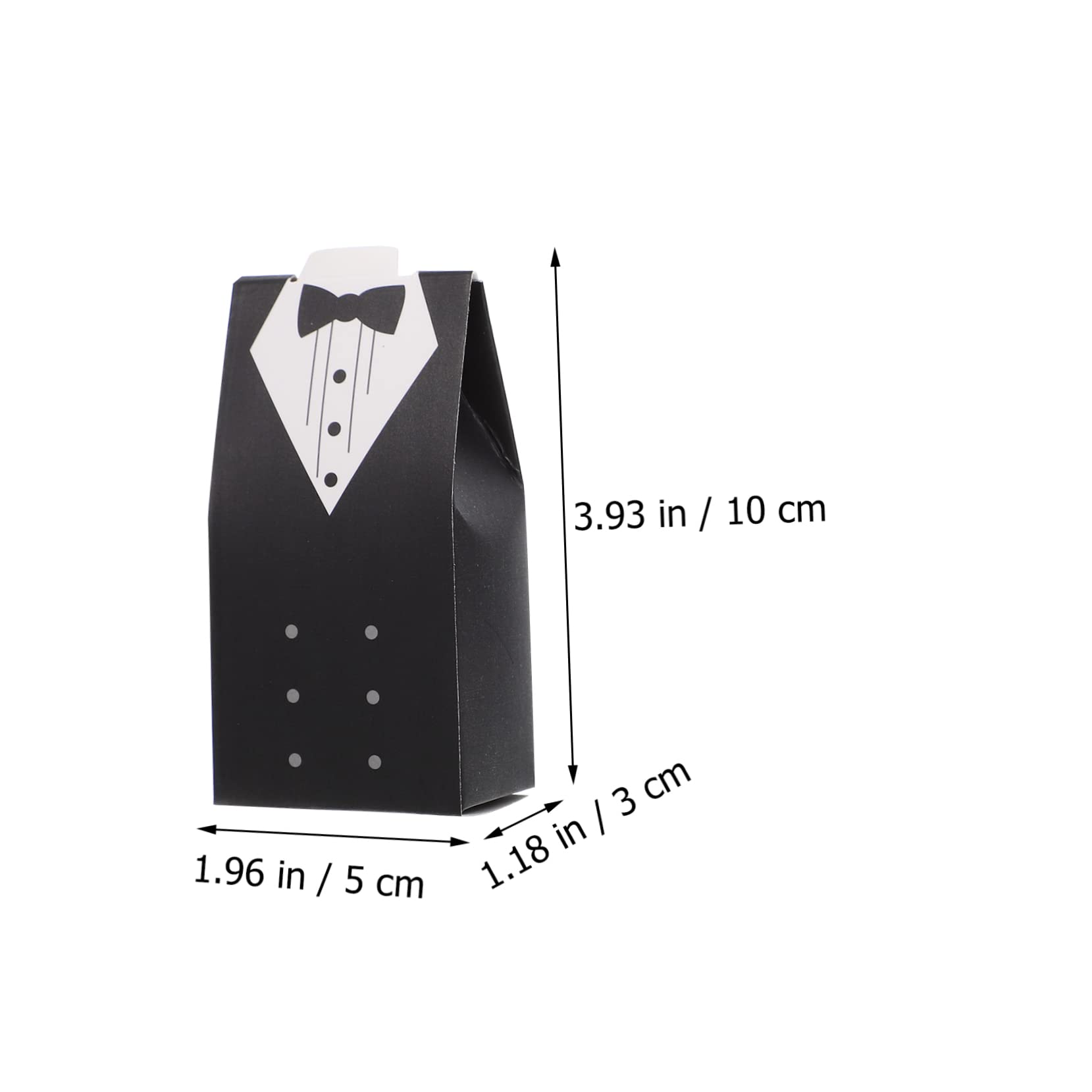 Cabilock Scatole Portaconfetti Matrimonio 100 Pezzi, Cartoncino Bianco, Design Sposo e Sposa, Confezioni per Dolci per Feste