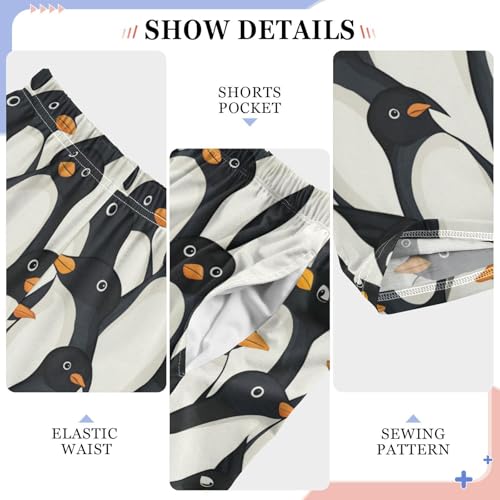 Pajama Bottoms, Pajamas Pant Cartoon Penguins Lounge Wear Casual Sleep Long Pants Soft Pjs Sleepwear4