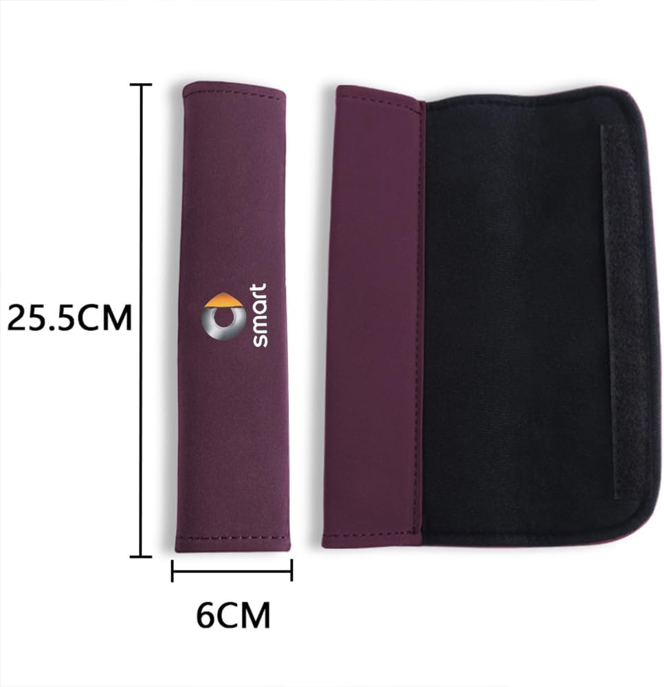 2Pcs Car Seat Belt Shoulder Pad Cover for Smart #1#3 Comfort Harness Pads Seat Belt Strap Shoulder Pad Seatbelt Protector Cover Interior Accessories,Black