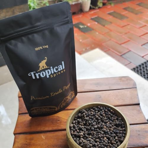 Image of Tropical Spices Kerala Whole Black Pepper Sabut Kali Mirch Marich Indian Kitchen Masala 600 g (6 pack of 100 g)