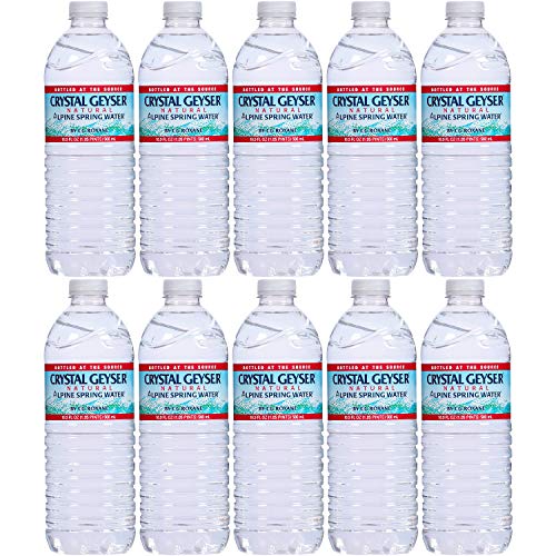 Crystal Geyser Water, Purified Water, 16.9 Fl Oz (Pack of 10, Total of 169 Fl Oz)