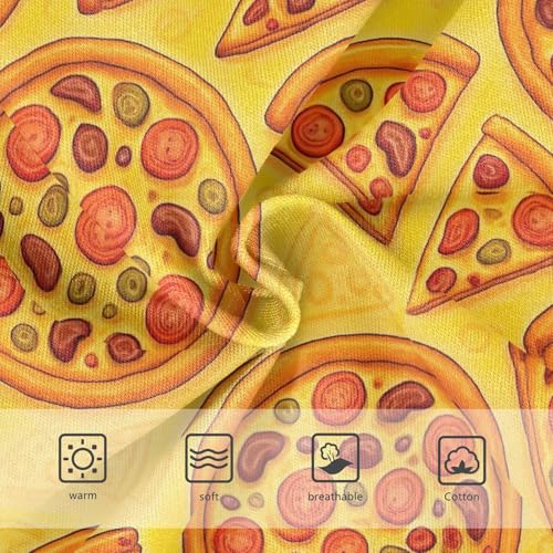 Joisal Cotton Girls Underwear Toddler Cartoon Pizza Yellow Cute Panties Girl Pattern Briefs Girls Undies 2t3