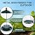 Gbekery Metal Bird Feeders for Outdoors Hanging, Weather Resistant Wild Bird Feeder with 360 Degree Feeding Tray, Green